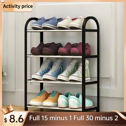 Simple DIY Shoes Rack Aluminum Metal Shoes Storage Cabinet Space-saving Home Organizer shoes Holder Display Shelf Furniture ► Photo 1/6