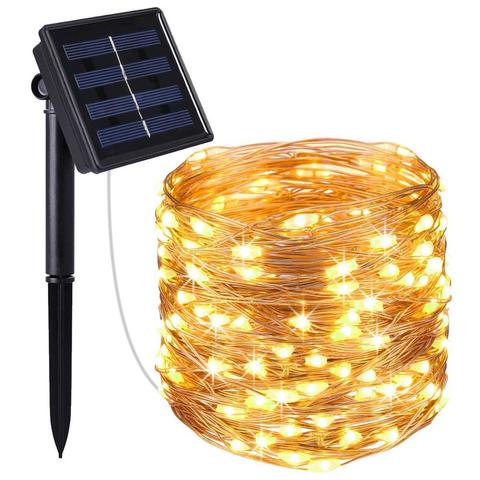 LED Fairy Light 5/10/20/30/40/50M Solar String Light Chain Garland Copper Wire Backyard Outdoor Christmas Halloween Decoration ► Photo 1/6