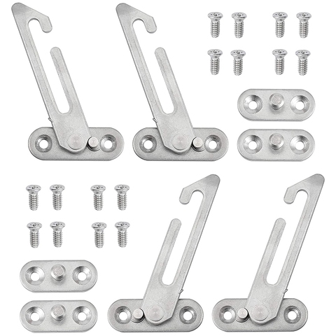 4 Pack Window Restrictor Locks Window Restrictor Hook Stainless Steel Child Lock Restrictor with Screws for Upvc Windows ► Photo 1/6