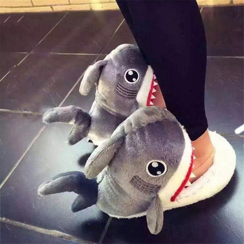 Shark Slippers Boys Funny Winter Shoes Unisex Couple Slippers Designer Cartoon Men Indoor Home Slippers ► Photo 1/6