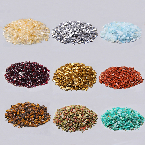 50g 3-4 MM Natural Gold silver Color Powder Crystal Gravel Rock Raw Gem stone Mineral Fish Tank Garden Ornament Decoration gifts ► Photo 1/6