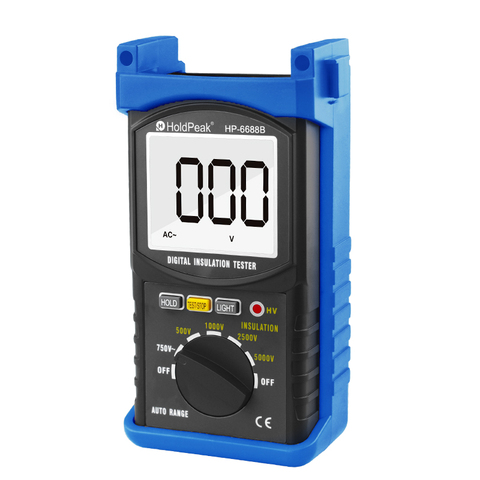 HoldPeak HP-6688B High Quality Digital 5000V 1999 Auto Range Insulation Resistance Tester Insulated Portable Tester Data Hold ► Photo 1/6