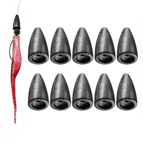 10pcs Fishing Weight Sinkers 3.5g 5g 7g 10g 14g Bullet Lead Weight Sinkers Fishing Tackle Accessories ► Photo 1/6