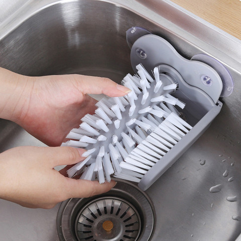 Sink Suction Wall Lazy Cup Brush Glass Clean Brush Kitchen Rotating Water Cup Cup Brush Wash Cup Brush Kitchen Cleaning Tools ► Photo 1/6