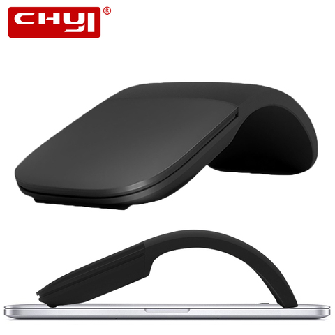 CHYI Foldable Silent 2.4G Wireless Mouse Arc Touch Roller Computer Mice Ultra Thin Gaming Folding Mause For Microsoft PC Laptop ► Photo 1/6