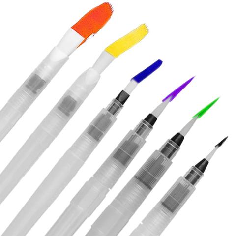 New 6/3/1Pcs Transparent Tap Water Watercolour Ink Pen Water Paint Brush Watercolor Calligraphy Painting Tools Sets ► Photo 1/6