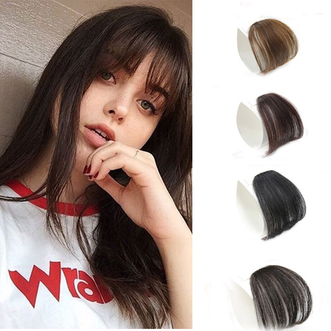 MERISI HAIR 4Color Clip In Hair Bangs Hairpiece Synthetic Fake Bangs Hair Piece Clip In Hair Extensions ► Photo 1/6