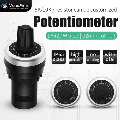 Quick wiring potentiometer, convenient installation 22mm frequency converter, precision speed controller 1K5K10K50K100K ► Photo 1/6