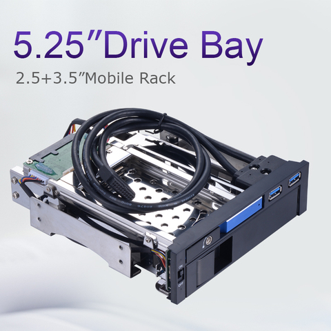 Uneatop 2.5in sata aluminum enclosure case to 3.5 sata hard drive caddy tray backplane 5.25in hdd docking PC bay hdd enclosure ► Photo 1/6