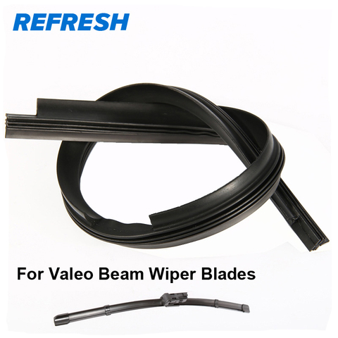 2 pcs REFRESH High Quality Long Life Wiper Refill Surface Natural rubber for Valeo Type Beam Wiper Blade car Auto Accessories ► Photo 1/4