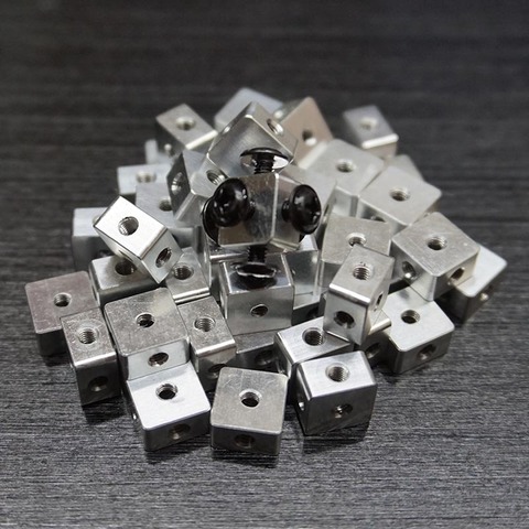 Three-Sided Nut Square Fixed Block Square Corner Lock Nut M3 Six-Sided Thread Plate Link Block Screws for Fixing Acrylic Box ► Photo 1/6