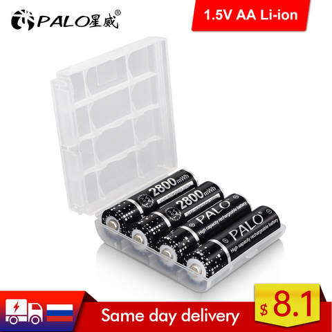 1.5V AA Battery rechargeable Lithium-ion  battery 1.5V Li-ion Battery for toy remote control 2800mWh ► Photo 1/6