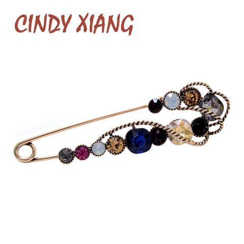 CINDY XIANG Rhinestone Large Pin Brooches For Women Vintgae Sweater Pin Fashion Design Wedding Brooch High Quality New 2022 ► Photo 1/6