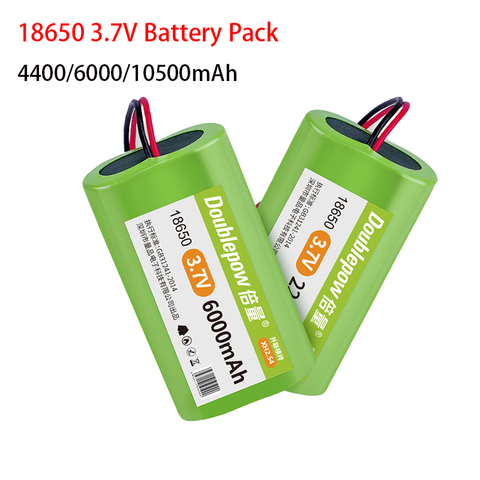 Doublepow 3.7V 18650 Lithium Battery Packs  4400/6000/10500mAh Rechargeable battery Fishing LED Light Bluetooth Speaker ► Photo 1/6