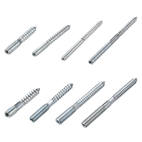 uxcell 12pcs Hanger Bolt Double Headed Bolt Self-Tapping Screw M6x60mm M6x79mm for Furniture Jointing ► Photo 1/1