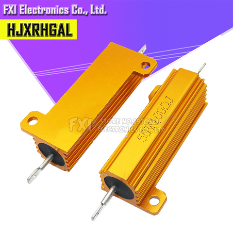 RX24 50W Aluminum Power Metal Shell Case Wirewound Resistor 0.01 ~ 100K 0.1 0.5 1 1.5 2 6 8 10 20 100 150 200 300 1K 10K ohm ► Photo 1/2