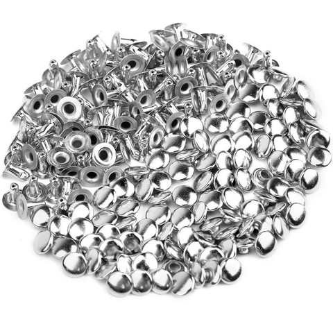 100pcs round silver metal rivets handmade DIY clothes shoes rivets crafts ► Photo 1/5