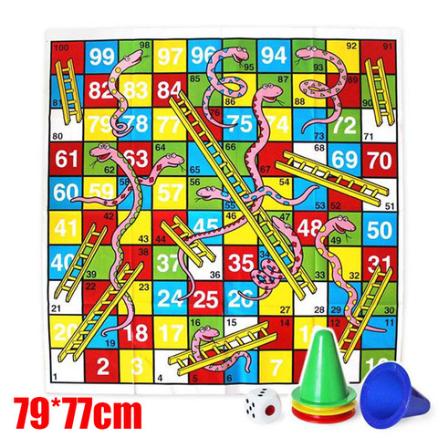 Kids Ludo Snakes and Ladders Board Games for Children Large Size IQ Puzzle Mat Activite Creative Pour Enfant Giochi Bambini ► Photo 1/6