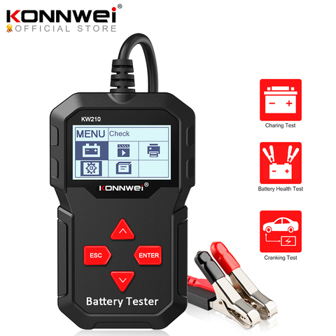 KONNWEI KW210 Automatic Smart 12V Car Battery Tester Auto Battery Analyzer 100 to 2000CCA Cranking Car Battery Tester ► Photo 1/6