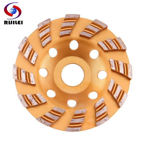 RIJILEI 100mm Thickened diamond disc Metal morble polishing pad granite Grinding wheel Concrete floor Grinding bowl MX33 ► Photo 1/6