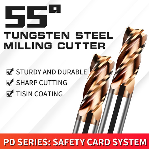 AUGT HRC55 Carbide End Mill 4Flutes Copper Milling Cutter Alloy Coating Tungsten Steel Cutting Tool For CNC Maching Endmills ► Photo 1/6