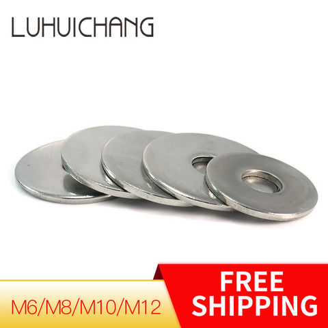 LUHUICHANG M6/M8/M10/M12 Large Flat Washer 304 Stainless Steel Big Metal Gasket Plain Washers ► Photo 1/4