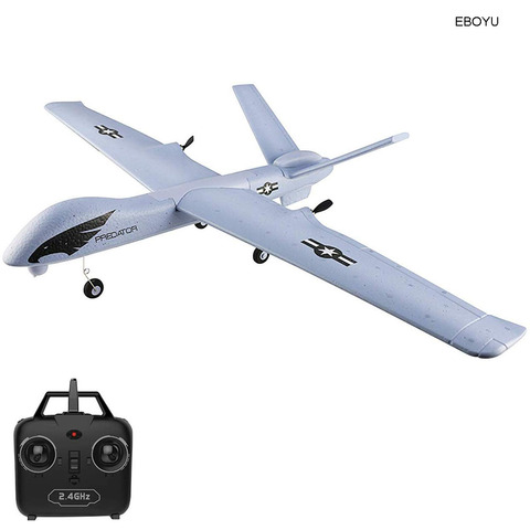 EBOYU Z51 RC Drone 2.4G 2CH Predator Remote Control RC Airplane 660mm Wingspan Foam Hand Throwing Glider Drone DIY Kit for Kids ► Photo 1/6