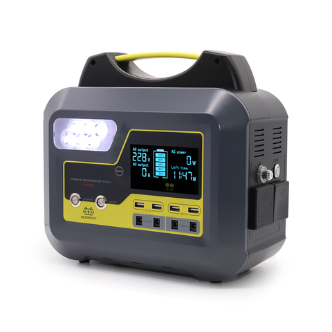 BOSSCAT AY-006 500W 110V 220V Outdoor Portable Power Station UPS Solar Generator with AC DC USB Output Detachable Li-Ion Battery ► Photo 1/6