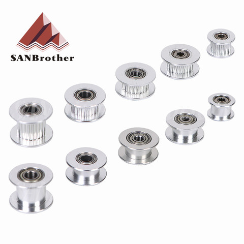 GT2 Timing Pulley 16-tooth 20-Teeth with 3mm or 5mm Bore with Bearings for 3D Printer Parts Timing Belt 6mm 10mm ► Photo 1/6