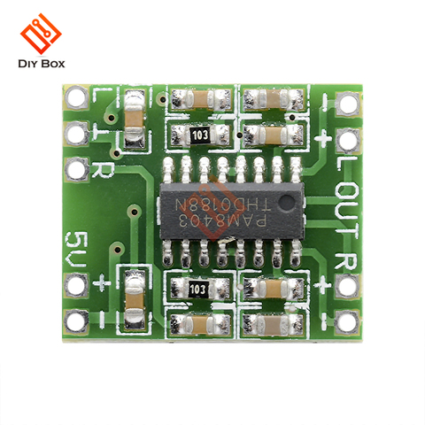 Mini PAM8403 2*3W Digital Class D Amplifier Board module Audio Speaker Sound Board 2.5V To 5V Modulo Amplificador volume control ► Photo 1/6