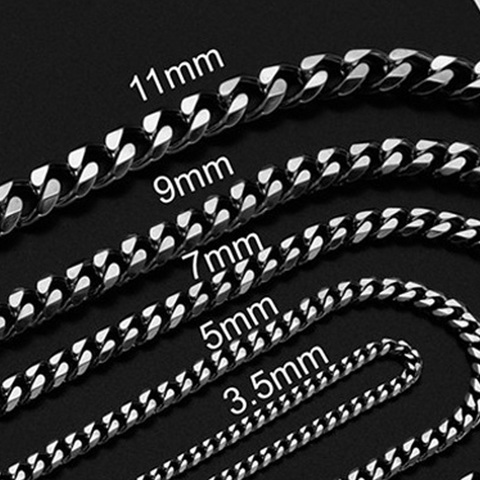 stainless steel necklace mens fashion long necklace Steel steampunk chains necklace jewelry for neck gifts for male accessories ► Photo 1/6