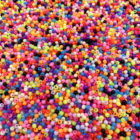 1000/500/300 pcs /lot 3/4/5mm Multi Colors Acrylic Round Beads For DIY Bracelets & Necklaces Jewelry Makings Accessories ► Photo 1/6