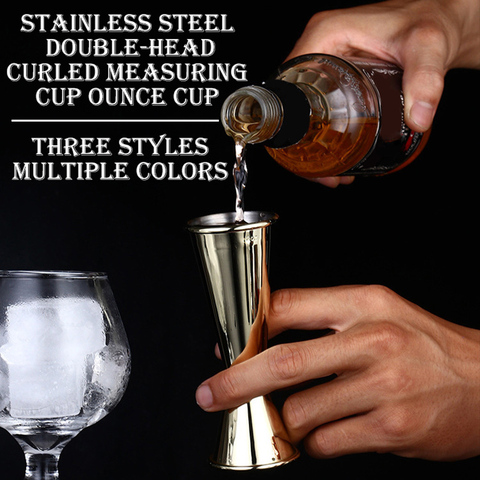 Cocktail Bar Jigger Stainless Steel Japanese Design Jigger Double Spirit Measuring Cup For Home Bar Party  Bar Accessories ► Photo 1/1