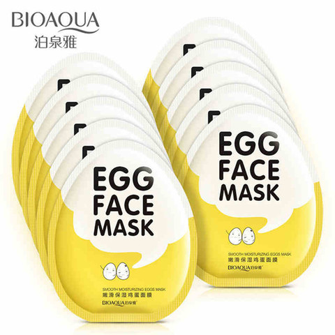 Bioaqua Face Mask Moisturizing Anti Aging Wrinkle Facial Sheet Black Mask Oil Control Brighten Skin Face Care 10Pcs Set ► Photo 1/5