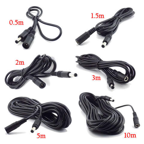 12V DC Power Cable Extension Cord Adapter 5.5mmx2.1mm Plug Female to Male Power Cords For CCTV Camera Home Security Strip Light ► Photo 1/6