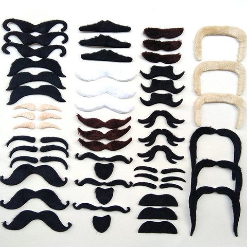 48pcs Creative Funny Costume Mustache Pirate Party Halloween Cosplay Fake Mustach Beard Novelty Party Supplies ► Photo 1/1