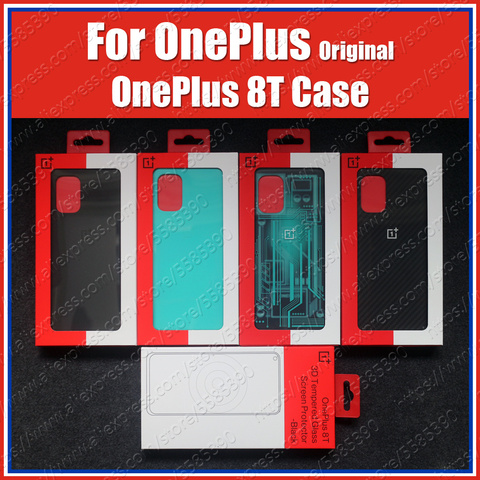 KB2001 Official Protection Covers For OnePlus 8T Case Real Original Sandstone Silicon Nylon Carbon Bumper ► Photo 1/6