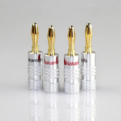 4pcs Banana Connector 4mm Speaker banana plugs 24K Copper gold plated 4mm Banana Jack match with 4mm binding post ► Photo 1/5