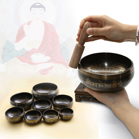 Tibetan Singing Bowl Decorative-wall-dishes Home Buddhism Decoration Decorative Xizang Sacrifice Sacred Dharma Monks Lama Nepal ► Photo 1/6