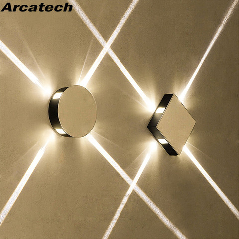 AC85-265V Led Wall Lamp Bedside Lamp Bedroom Living Room Wall Lamp Modern Simple Creative Corridor Hotel Cross Star Wall Lamp ► Photo 1/6