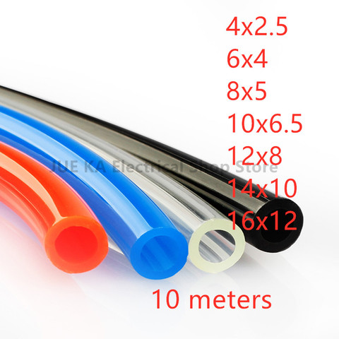 10 meters Pneumatic pats PU tube 4*2.5 mm 6*4 mm 8*5mm 10*6.5 mm 12*8 14*10mm 16*12mm air pipe Air compressor hose ► Photo 1/6