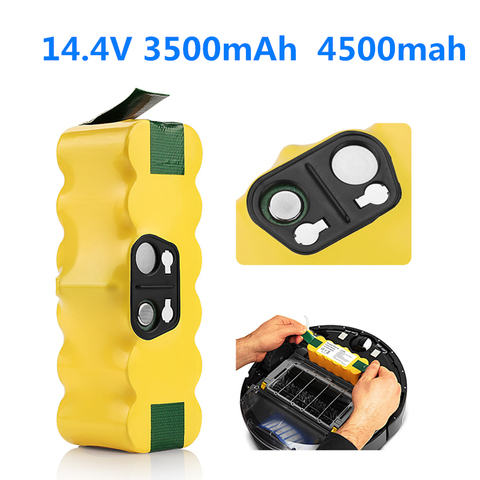 14.4V 3500mAh 4500mAh Ni-MH Battery for iRobot Roomba 500 510 530 532 534 535 540 550 560 562 570 580 600 610 700 760 770 780 ► Photo 1/3