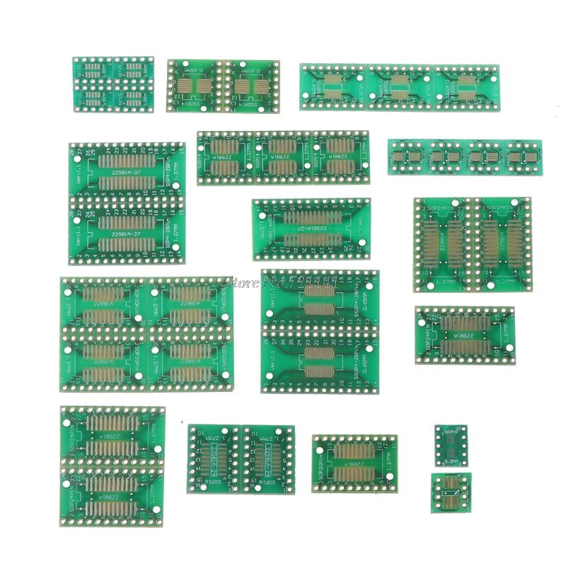 pcb SMD SOP8/10/14/16/20/24/28 to DIP Adapter PCB Board Universal Converter Plate 