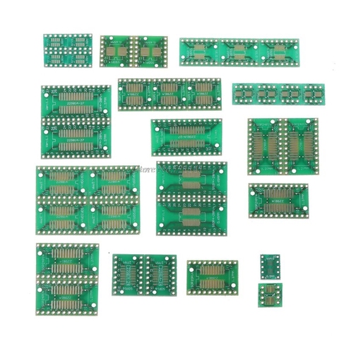 35pcs/7value*5pcs PCB Board Kit SMD Turn To DIP  SOP MSOP SSOP TSSOP SOT23 8 10 14 16 20 24 28 SMT To DIP Whosale&Dropship ► Photo 1/6