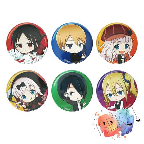 Kaguya-sama: Love is War Anime Badge Kaguya Miyuki Fujiwara Chika Yu Ishigami Metal Badge Pins Brooch Pins ► Photo 1/1