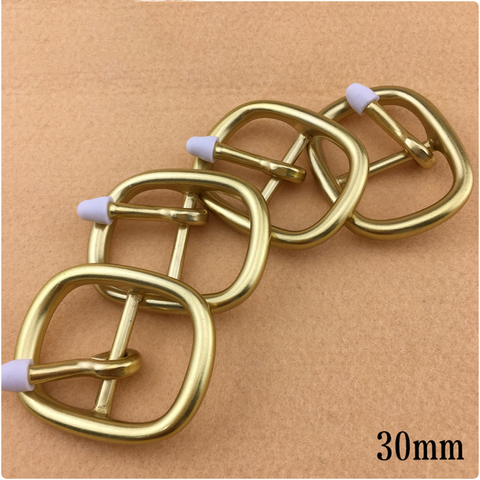 leather craft DIY women 30mm inner width belt pin buckle solid brass material 5pcs/lot ► Photo 1/5