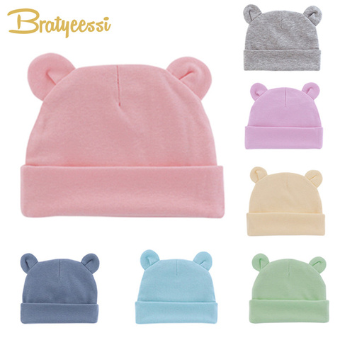 Cute Baby Hat Newborn Beanie Cotton Soft Elastic Baby Cap for Girls Boys Hats Newborn Photography Props Infant Accessories ► Photo 1/6