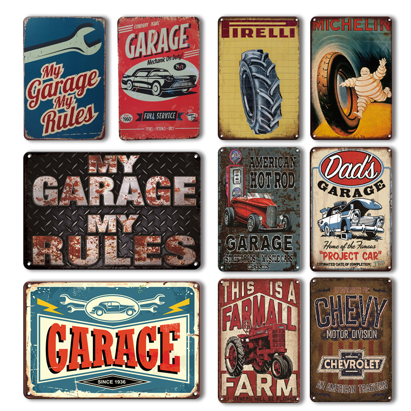 11487 What happens in the garage stays in the garage metal wall sign plaque fun