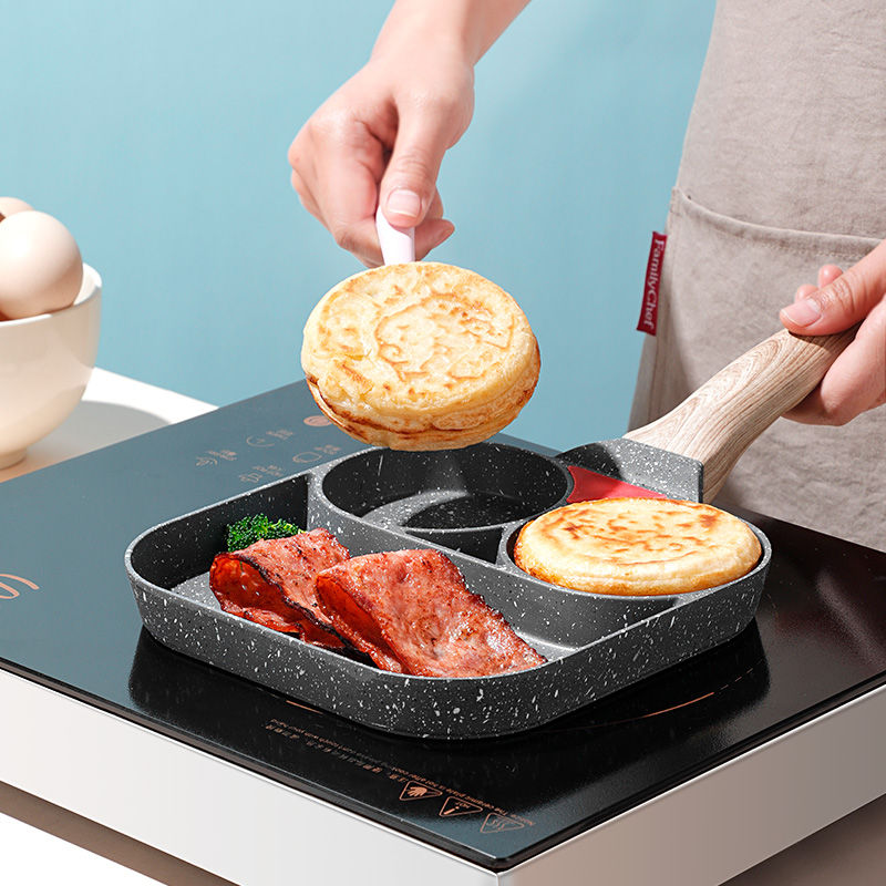 Kitchen Pot 15 Inches Non-stick Frying Pan 5 In 1 Fry Pan Divided Grill Pan  for All-in-One Cooked Breakfast Pot Fry Oven Meal - AliExpress