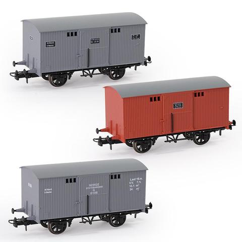 1pc/3pcs HO Scale 1:87 20ft Box Car Wagon 20' Railway Carriage Model Train Rolling Stock Freight Car C8728 ► Photo 1/6